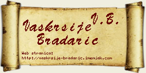 Vaskrsije Bradarić vizit kartica